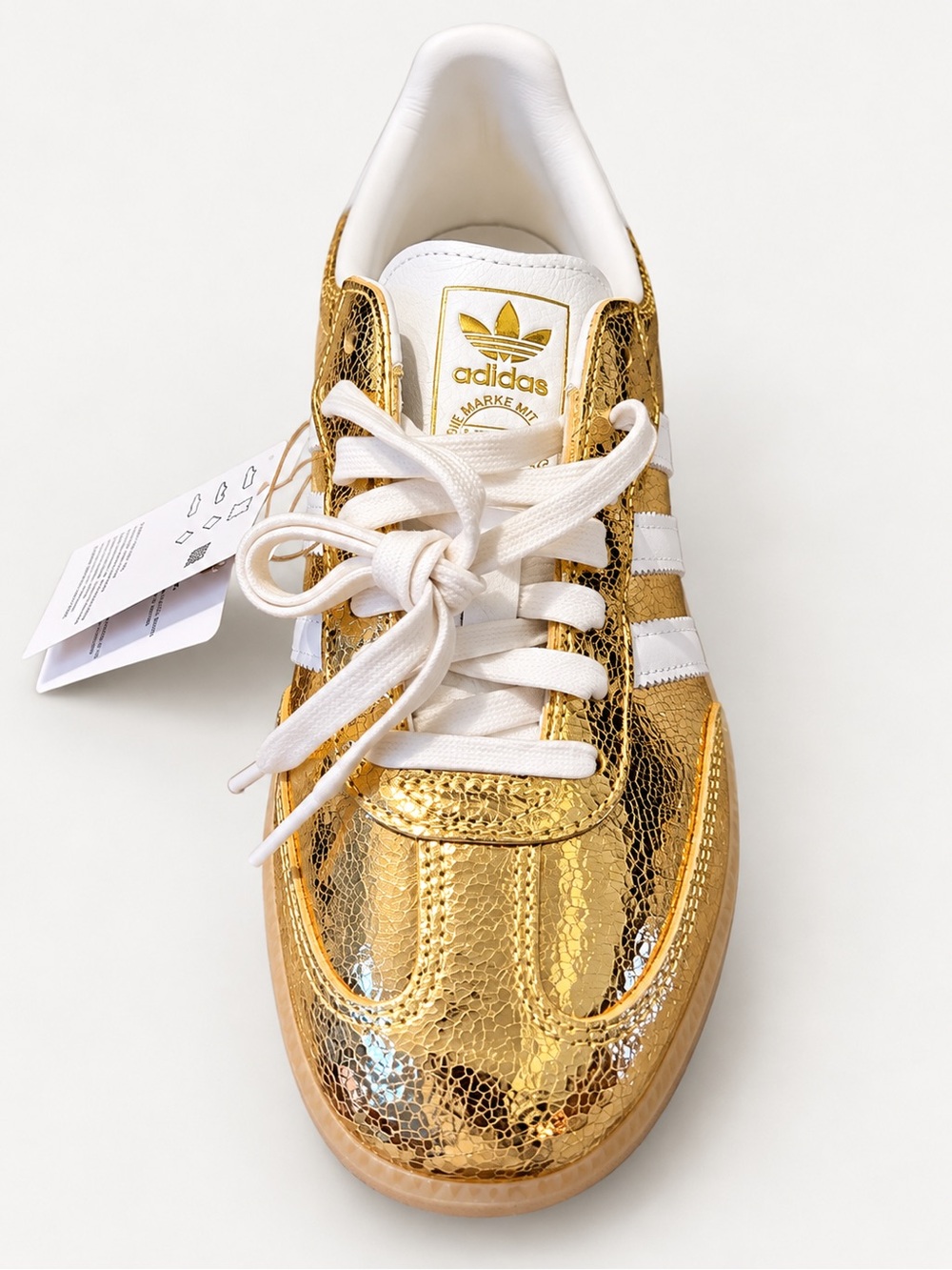 adidas Samba Sneakers in OG Metallic Gold and White NWT - Picture 2 of 3